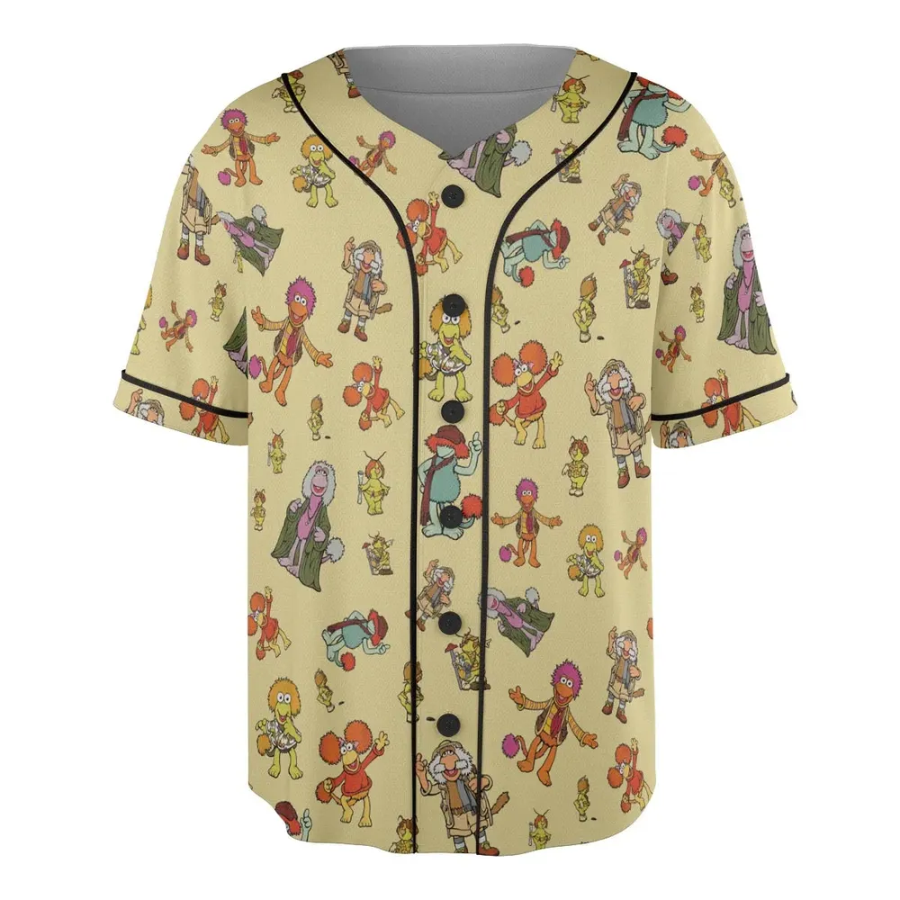 Fraggle Rock Characters Unisex Baseball Jersey - 3