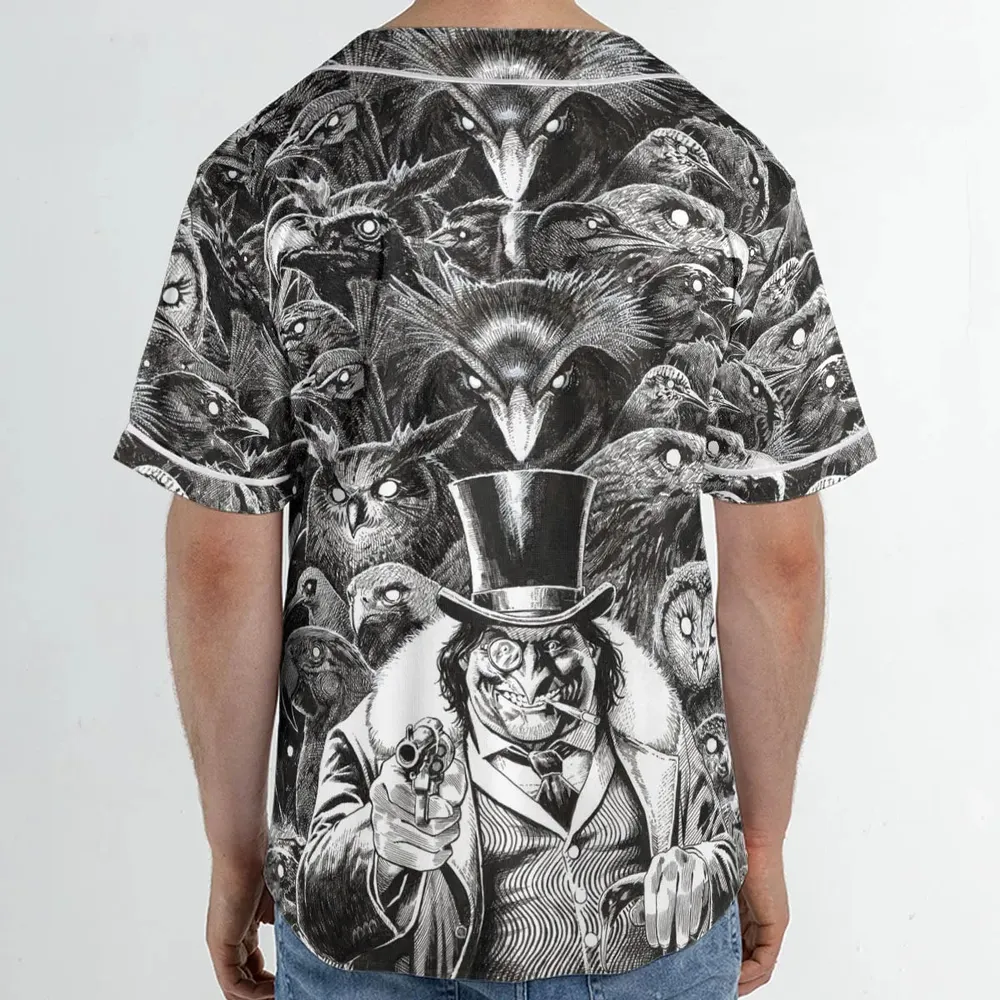 Umbrellas to Underworld Penguin Unisex Baseball Jersey - 2