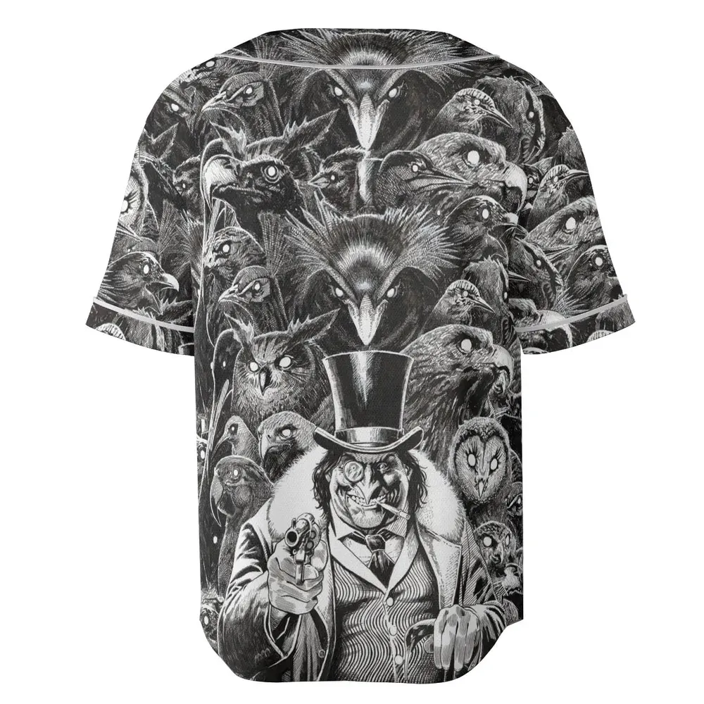 Umbrellas to Underworld Penguin Unisex Baseball Jersey - 4