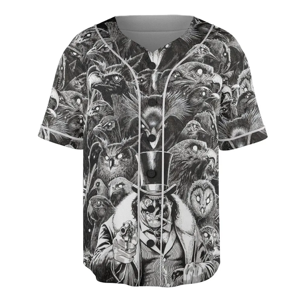 Umbrellas to Underworld Penguin Unisex Baseball Jersey - 3