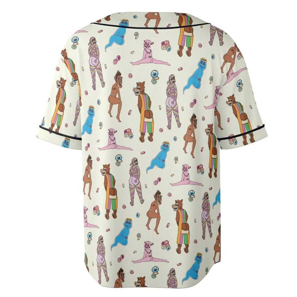 Cereal Monster Breakfast Unisex Baseball Jersey - 4