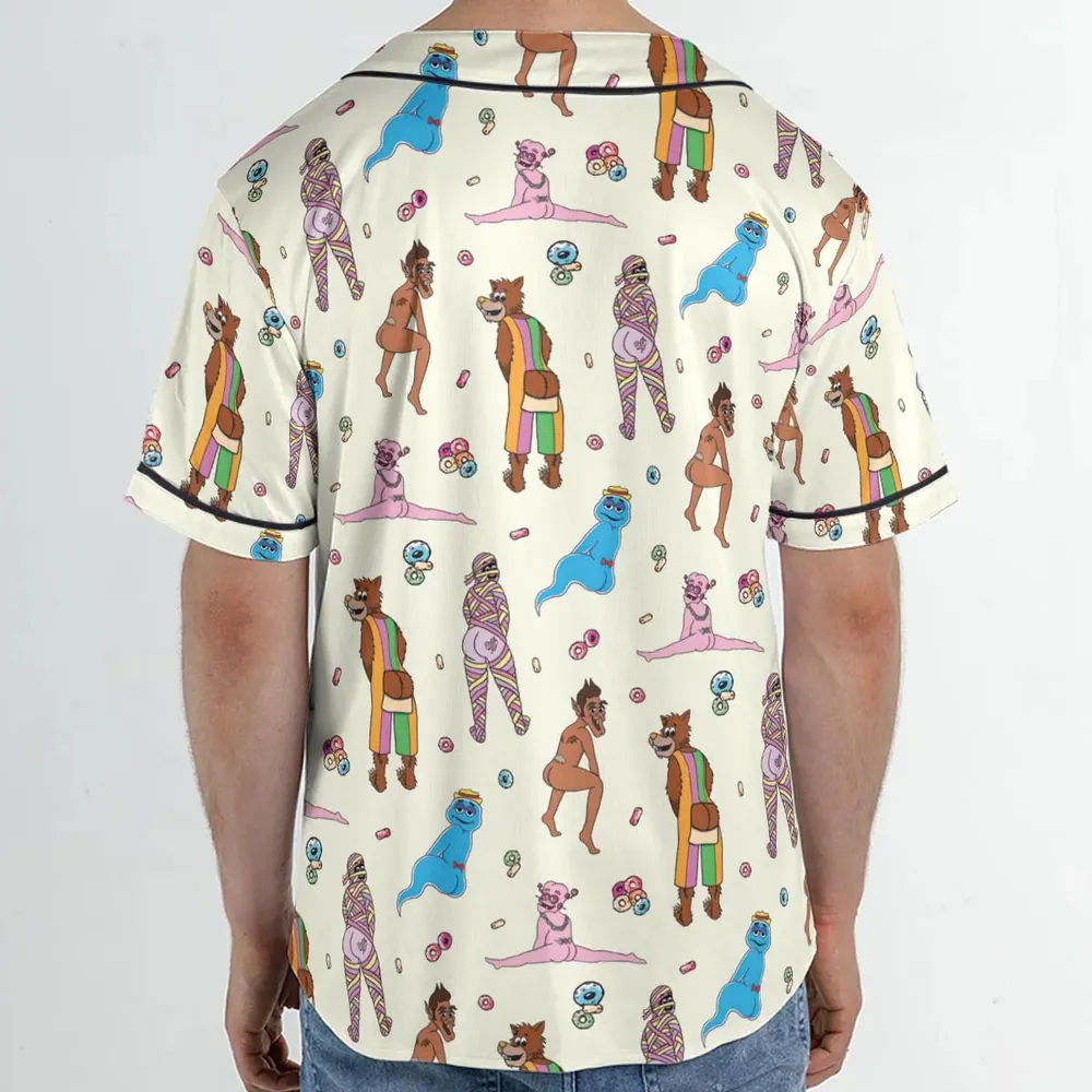 Cereal Monster Breakfast Unisex Baseball Jersey - 2