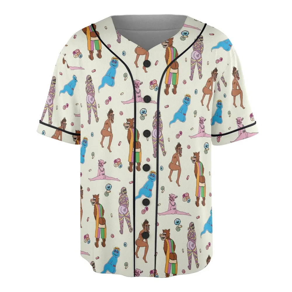 Cereal Monster Breakfast Unisex Baseball Jersey - 3