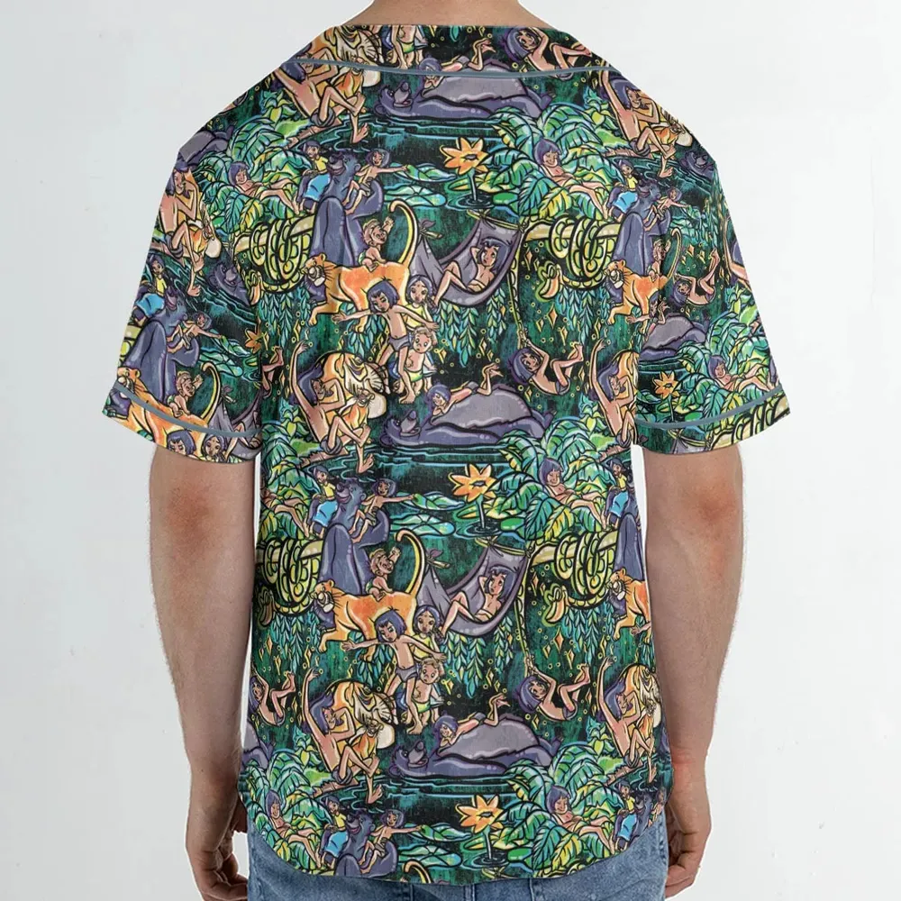 Best Friends Forever Mowgli and Baloo The Jungle Book Unisex Baseball Jersey - 2