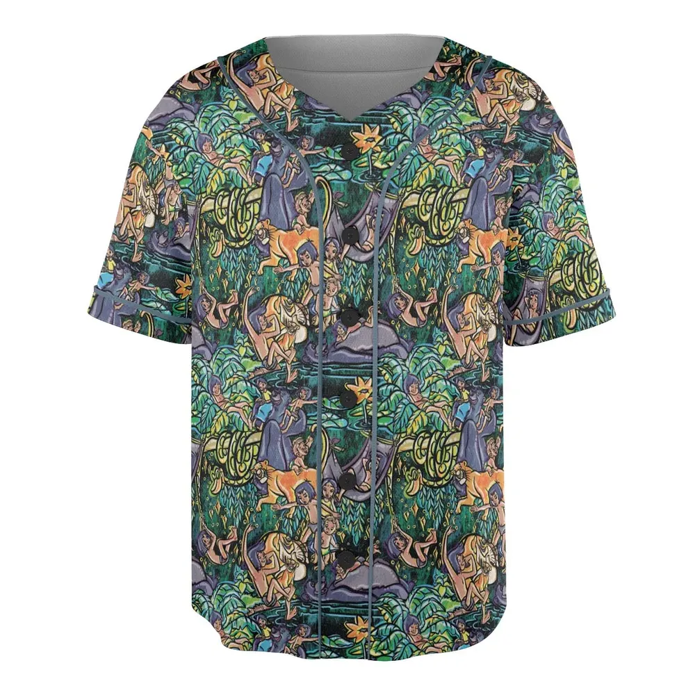 Best Friends Forever Mowgli and Baloo The Jungle Book Unisex Baseball Jersey - 3