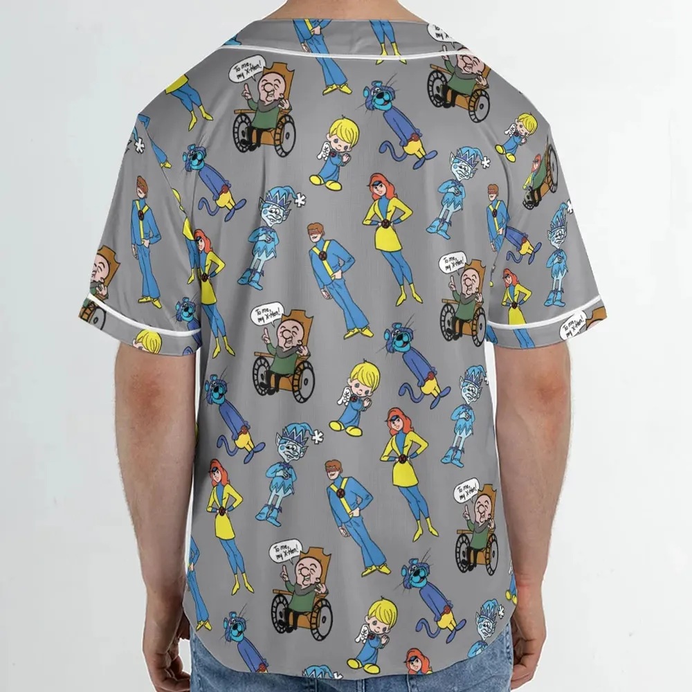 70s Saturday Morning Superhero Cartoon Unisex Baseball Jersey - 2