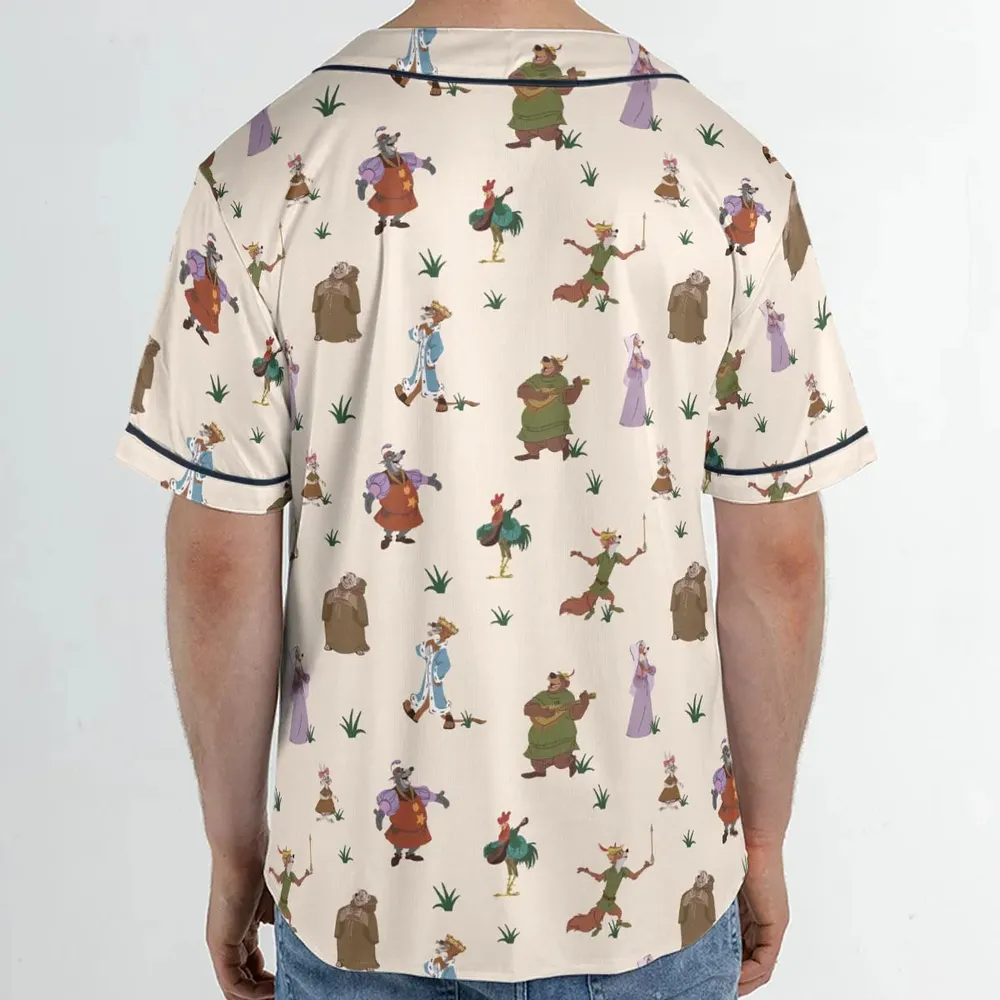 Oo-de-lally Robin Hood Characters Unisex Baseball Jersey - 2