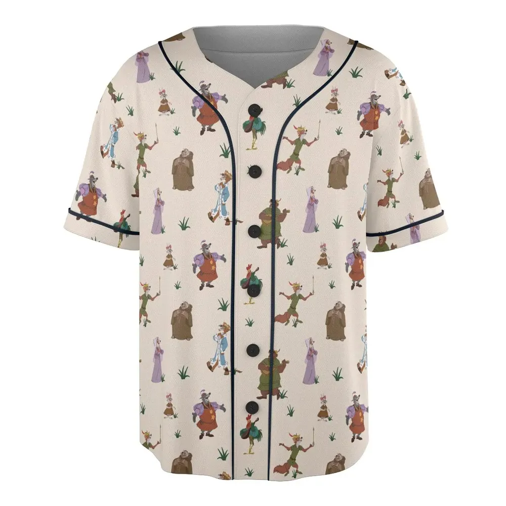 Oo-de-lally Robin Hood Characters Unisex Baseball Jersey - 3