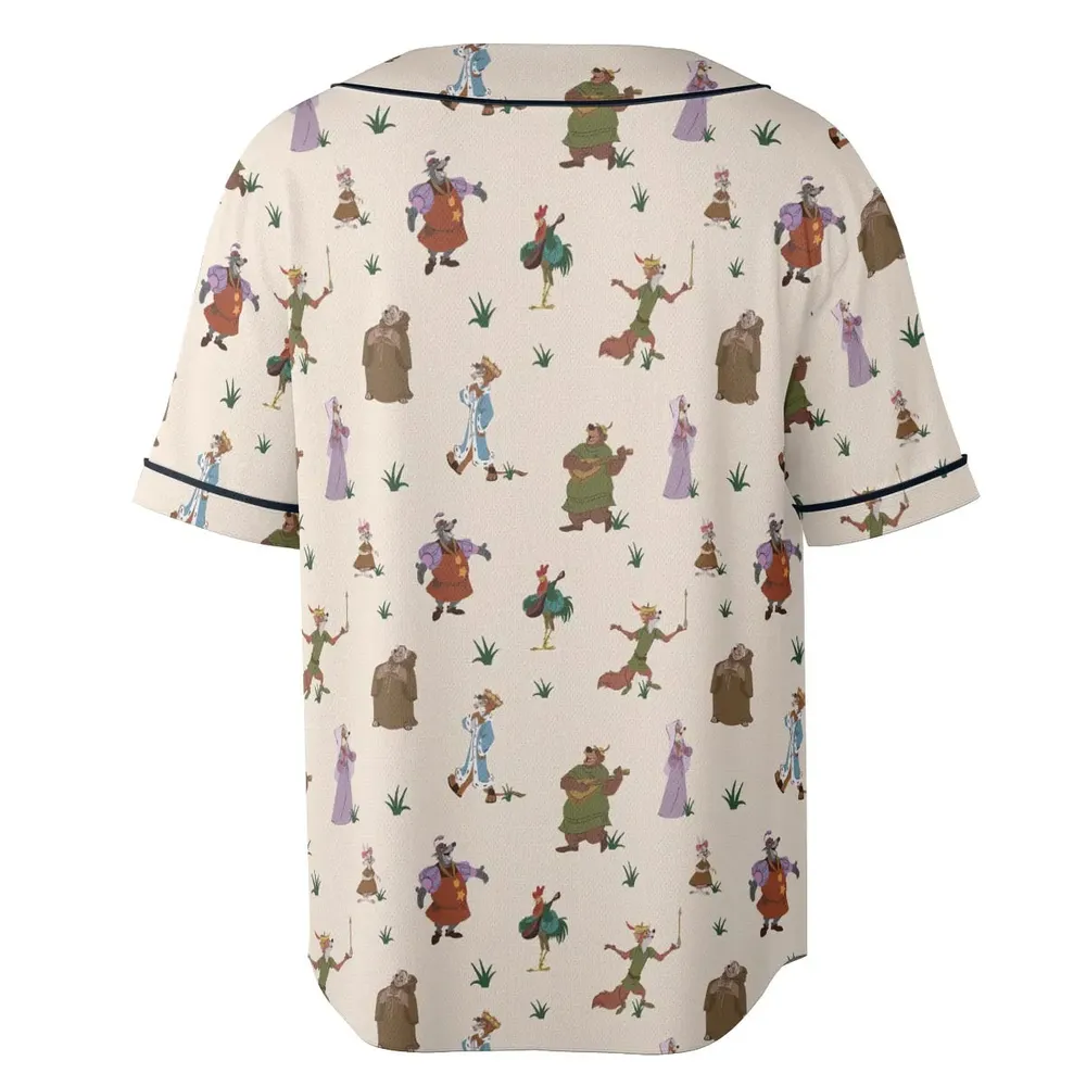 Oo-de-lally Robin Hood Characters Unisex Baseball Jersey - 4