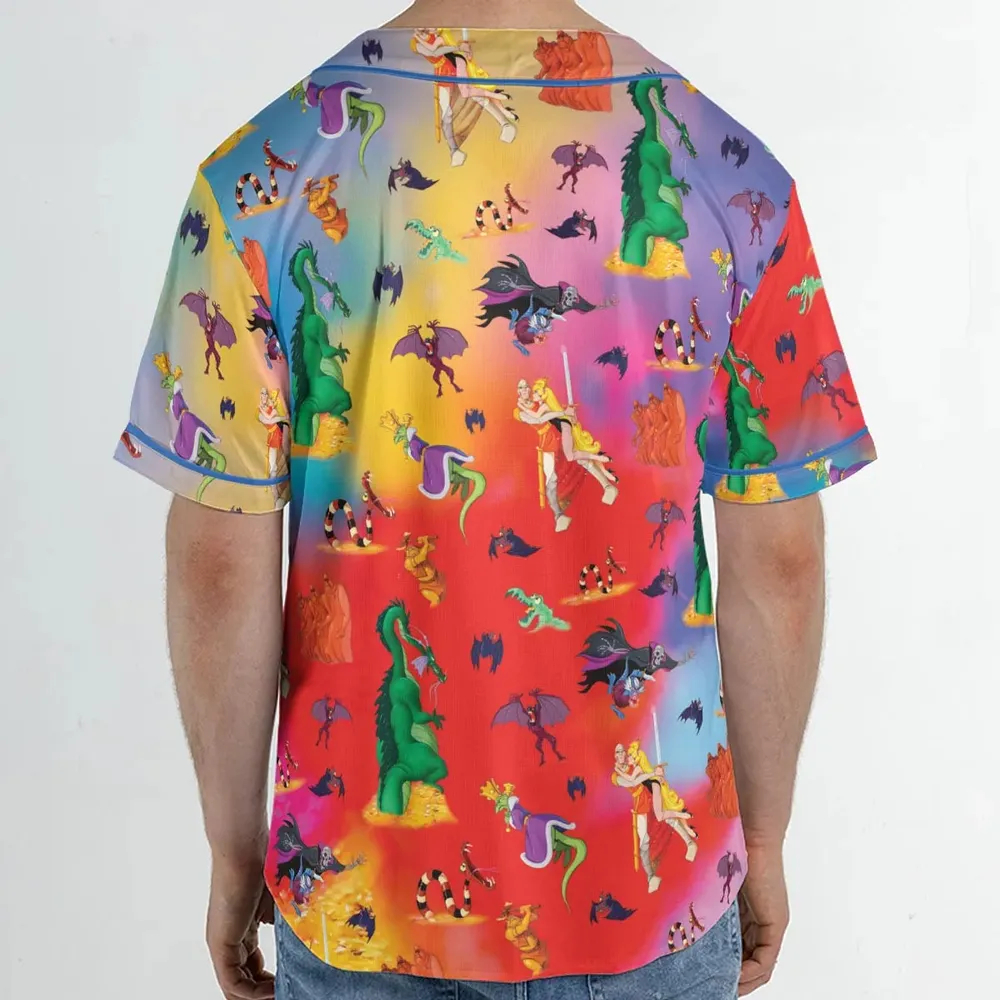 Dragon's Lair Characters Unisex Baseball Jersey - 2