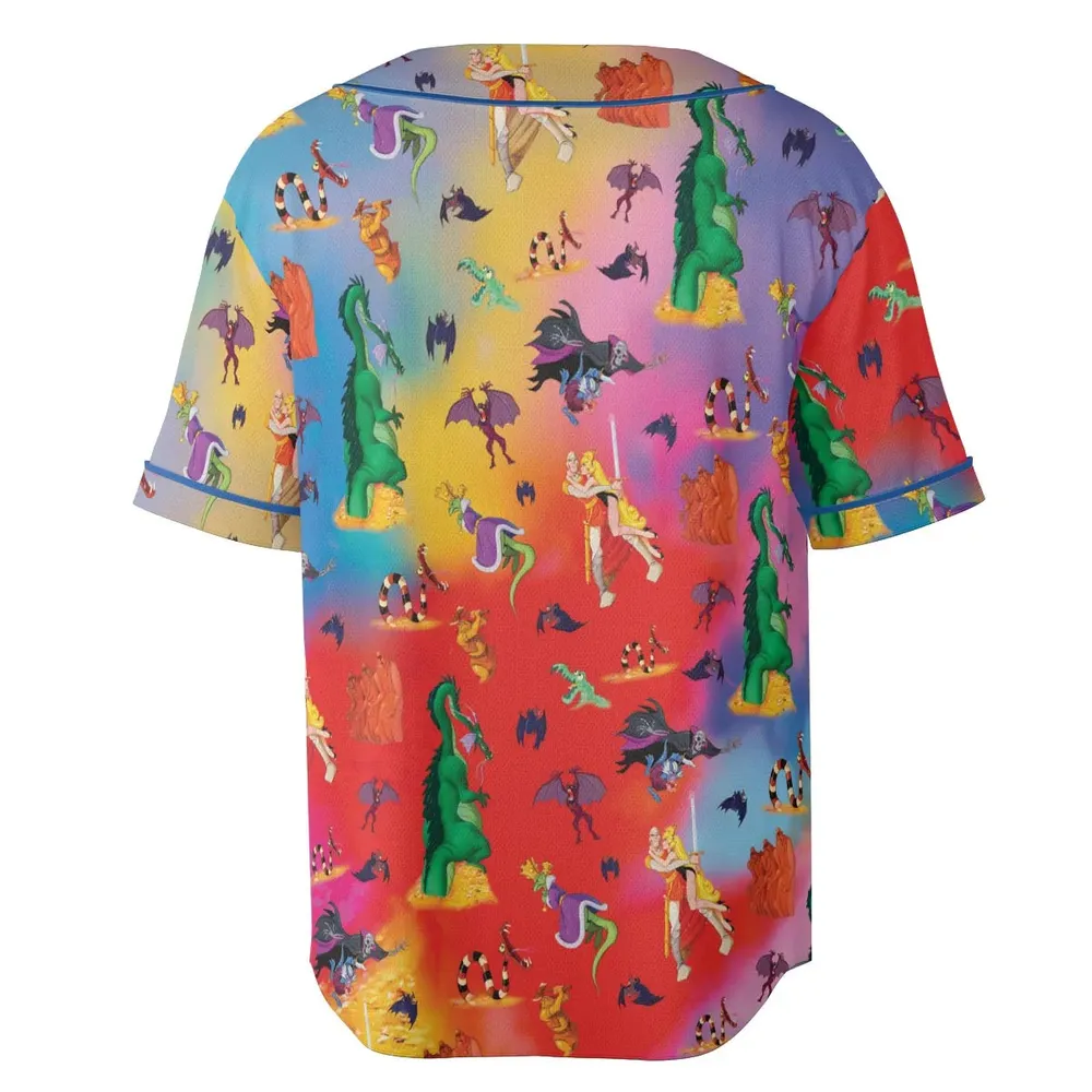 Dragon's Lair Characters Unisex Baseball Jersey - 4