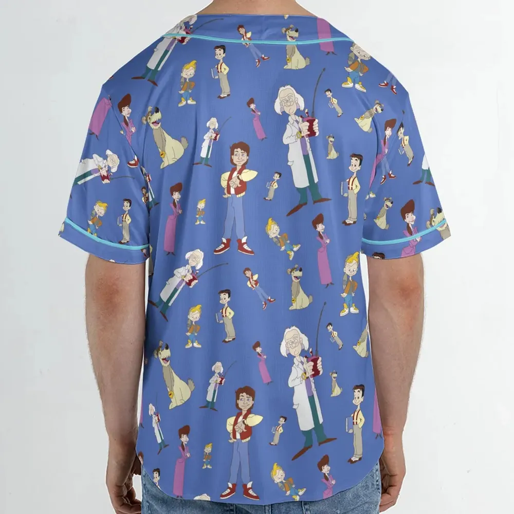 B2tf Cartoon Characters Seamless Unisex Baseball Jersey - 2