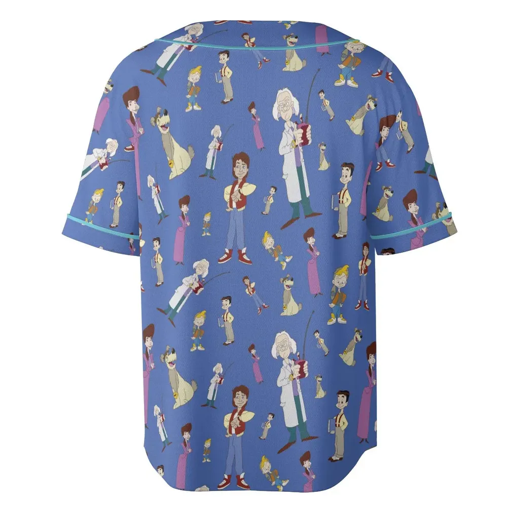 B2tf Cartoon Characters Seamless Unisex Baseball Jersey - 4
