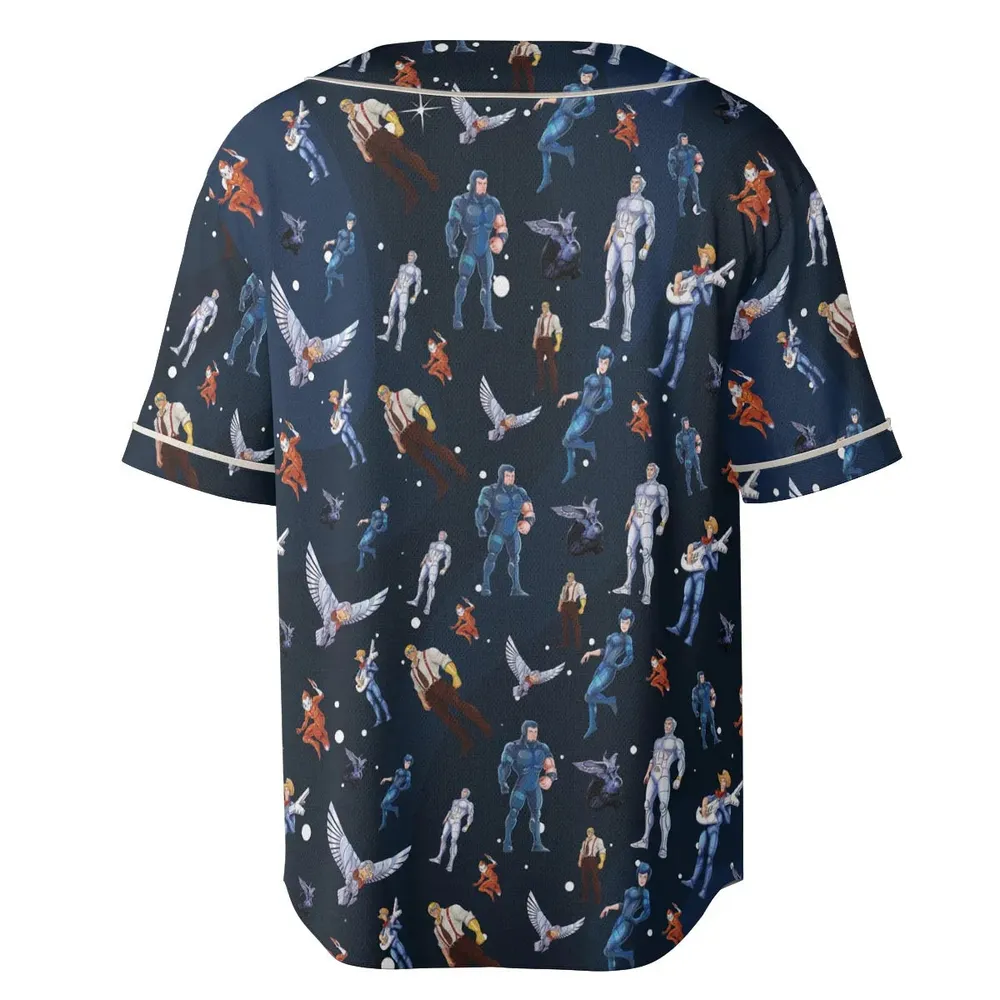 Silverhawks Cartoon Characters Unisex Baseball Jersey - 4