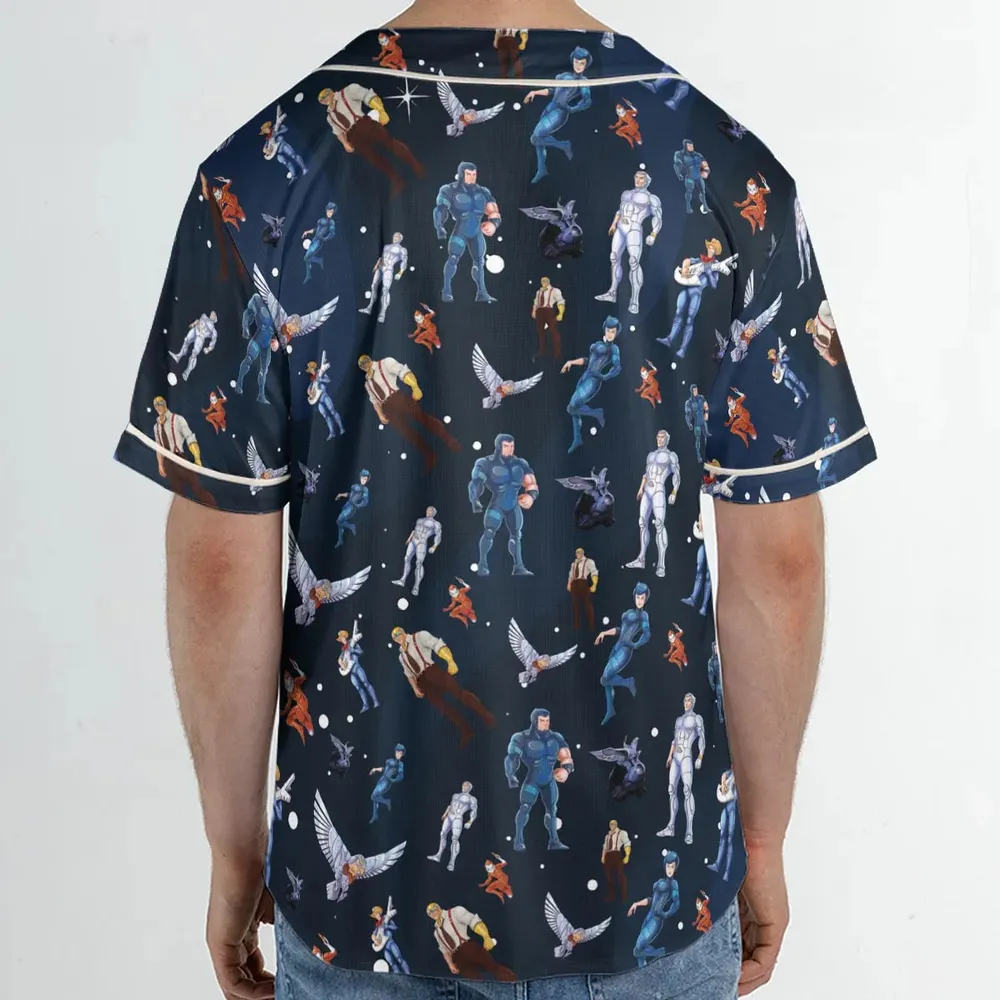 Silverhawks Cartoon Characters Unisex Baseball Jersey - 2