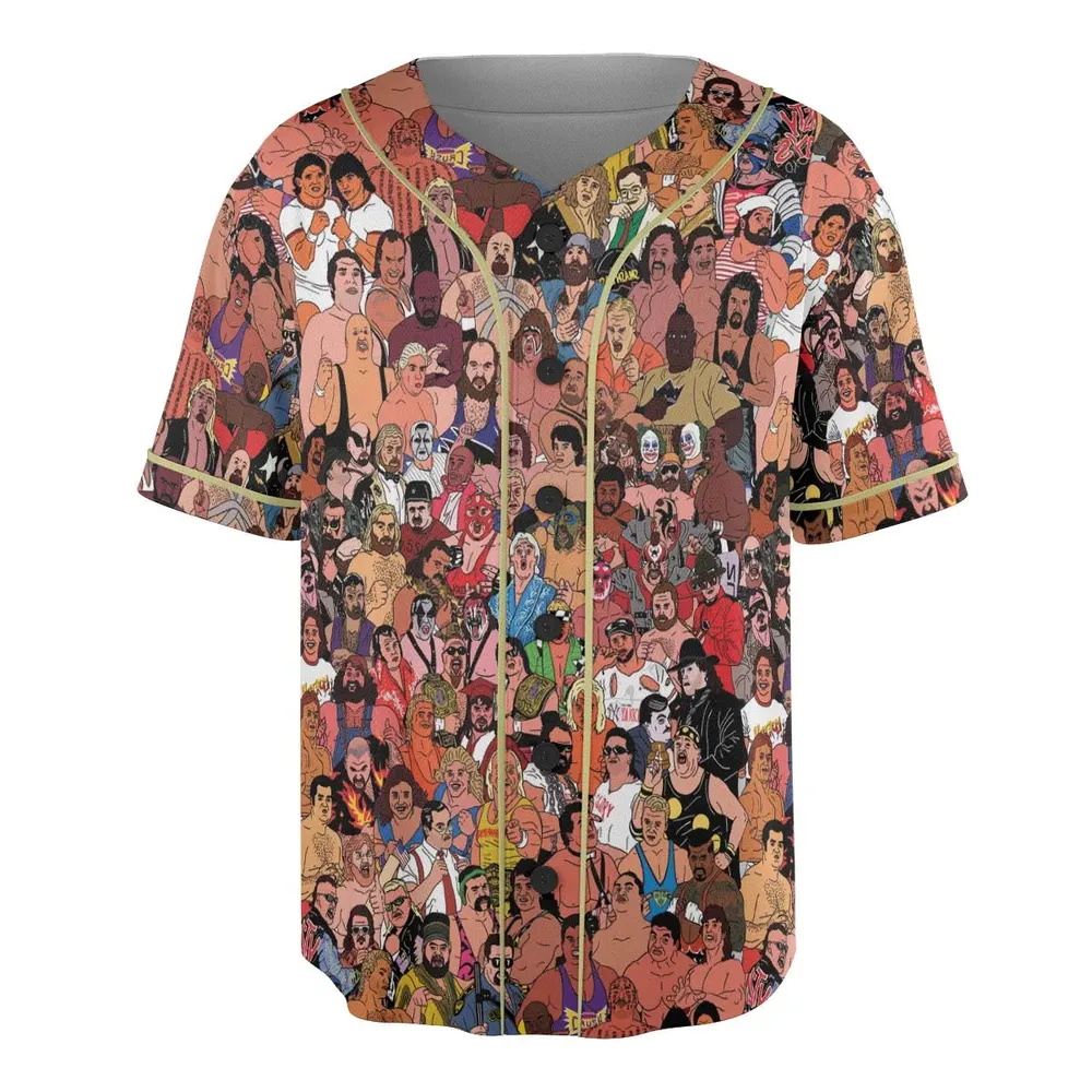 90s Professional Wrestlers Unisex Baseball Jersey - 3
