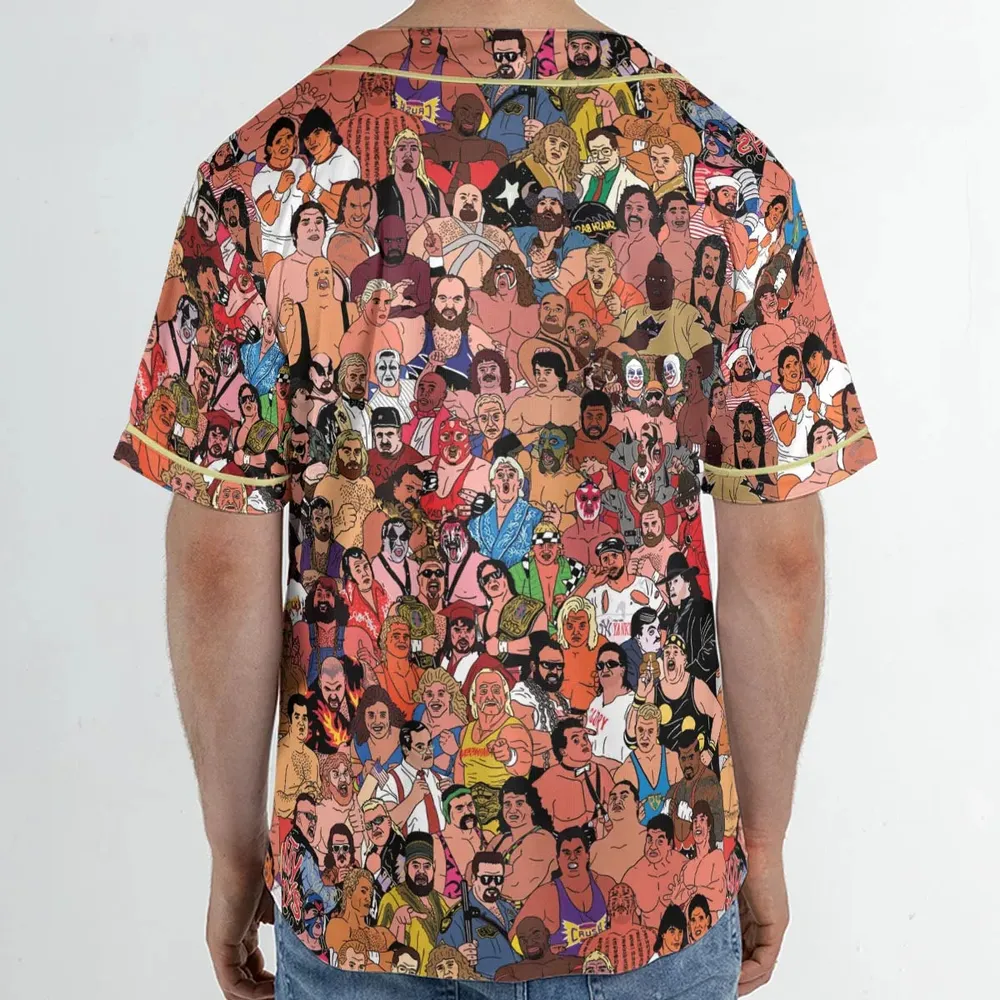 90s Professional Wrestlers Unisex Baseball Jersey - 2