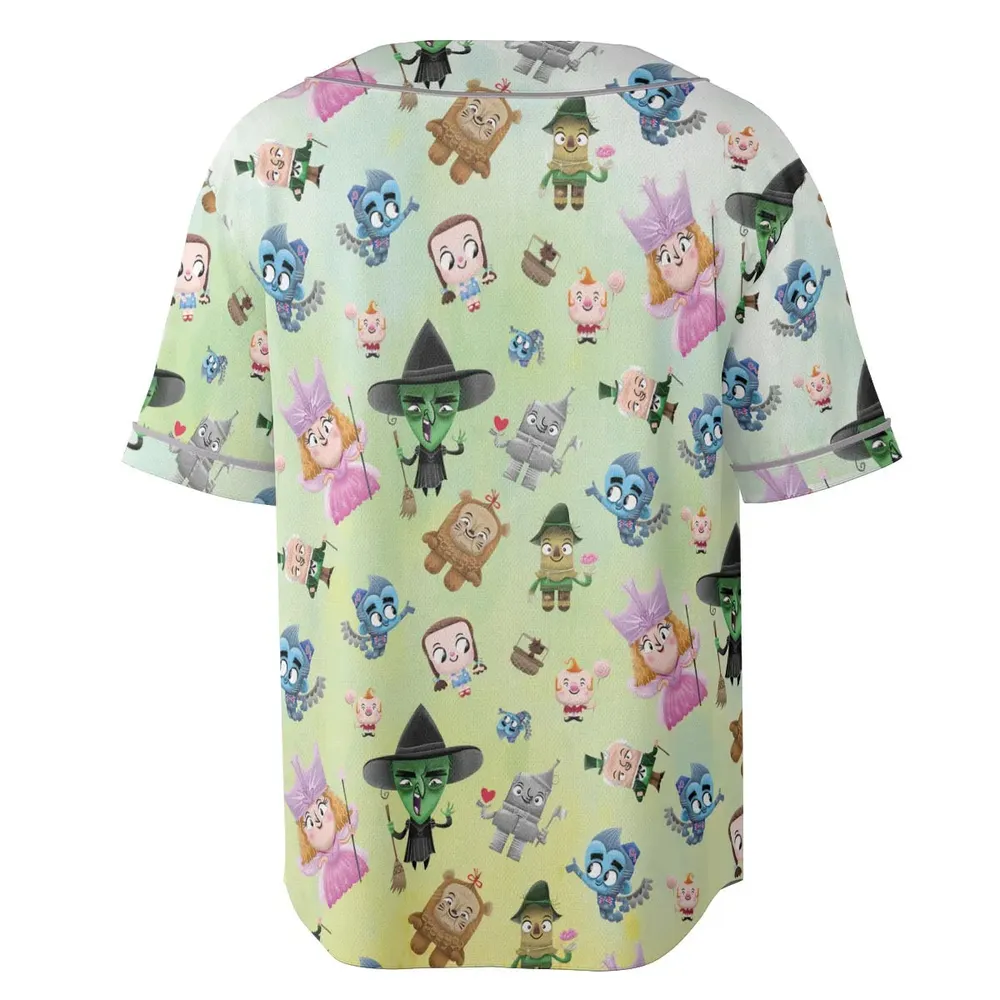 Glinda and Elphaba Meet and Greet Unisex Baseball Jersey - 4