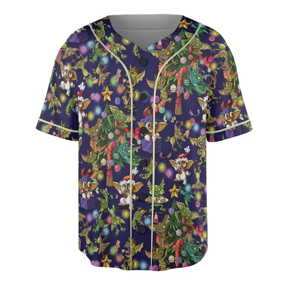 Christmas Movie Little Monsters Greamlins Unisex Baseball Jersey - 3