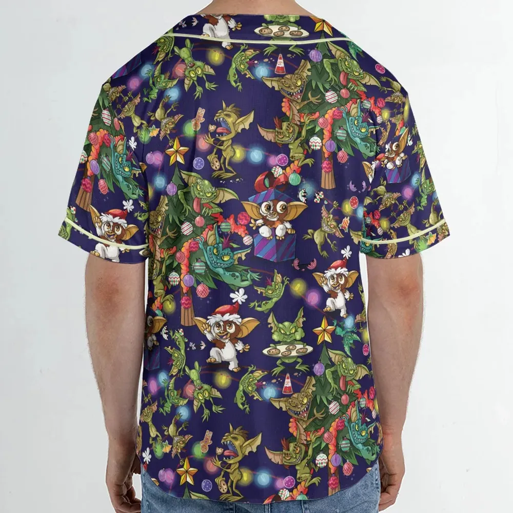 Christmas Movie Little Monsters Greamlins Unisex Baseball Jersey - 2