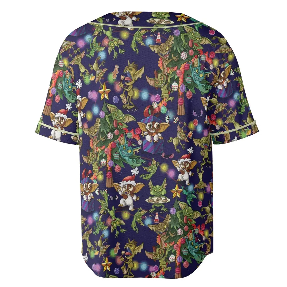 Christmas Movie Little Monsters Greamlins Unisex Baseball Jersey - 4
