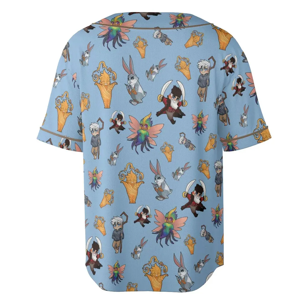 Rise of the Guardians Characters Unisex Baseball Jersey - 4