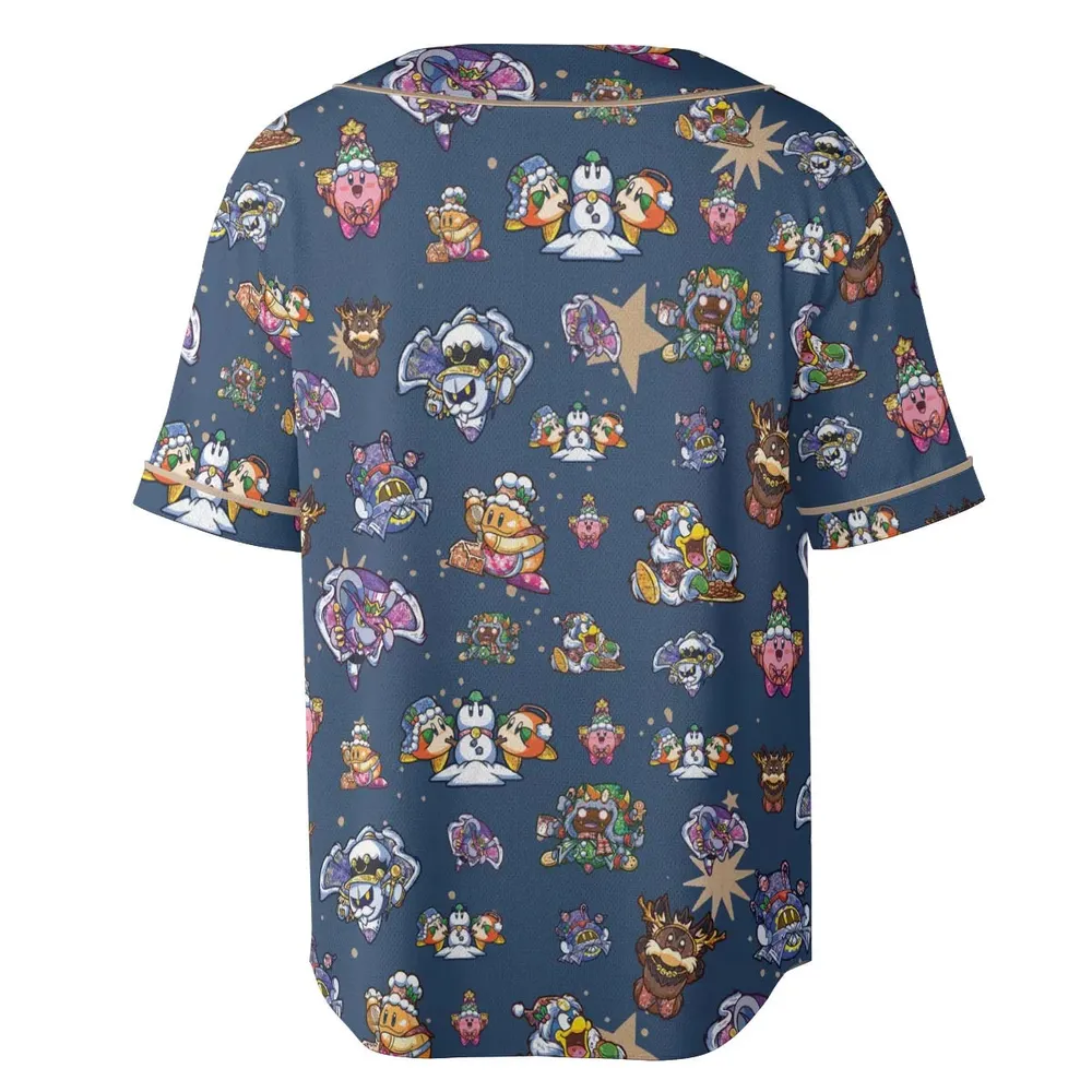 Dream Land Holiday Kirby Unisex Baseball Jersey - 4