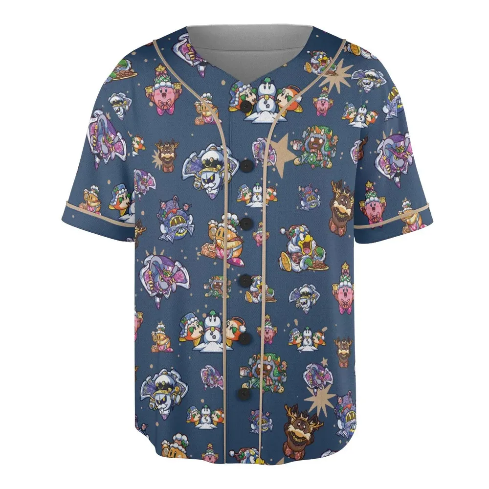 Dream Land Holiday Kirby Unisex Baseball Jersey - 3