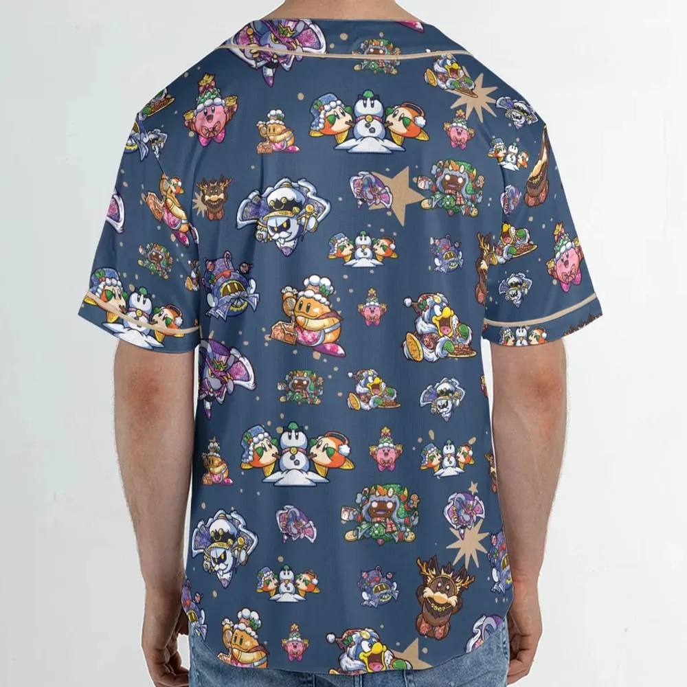 Dream Land Holiday Kirby Unisex Baseball Jersey - 2