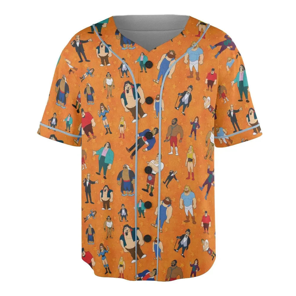 80s Hulk Rock 'n' Wrestling Characters Unisex Baseball Jersey - 3