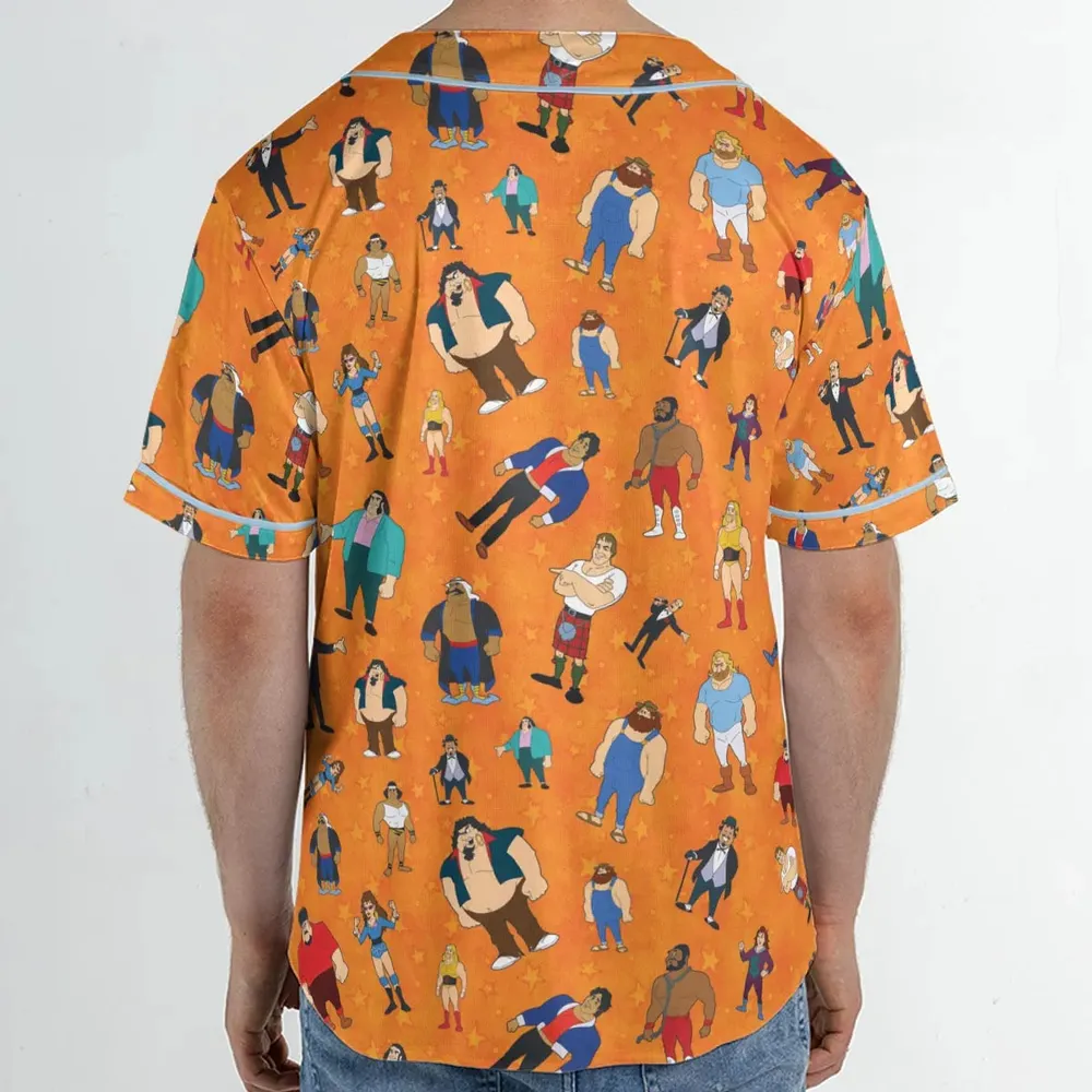 80s Hulk Rock 'n' Wrestling Characters Unisex Baseball Jersey - 2