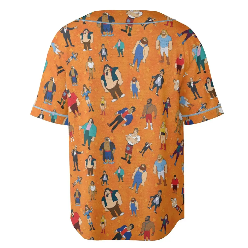 80s Hulk Rock 'n' Wrestling Characters Unisex Baseball Jersey - 4