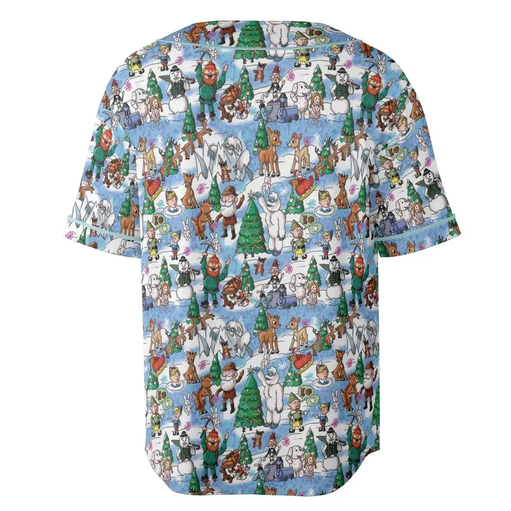 Snowland Rudolph the Red-Nosed Reindeer Unisex Baseball Jersey - 4