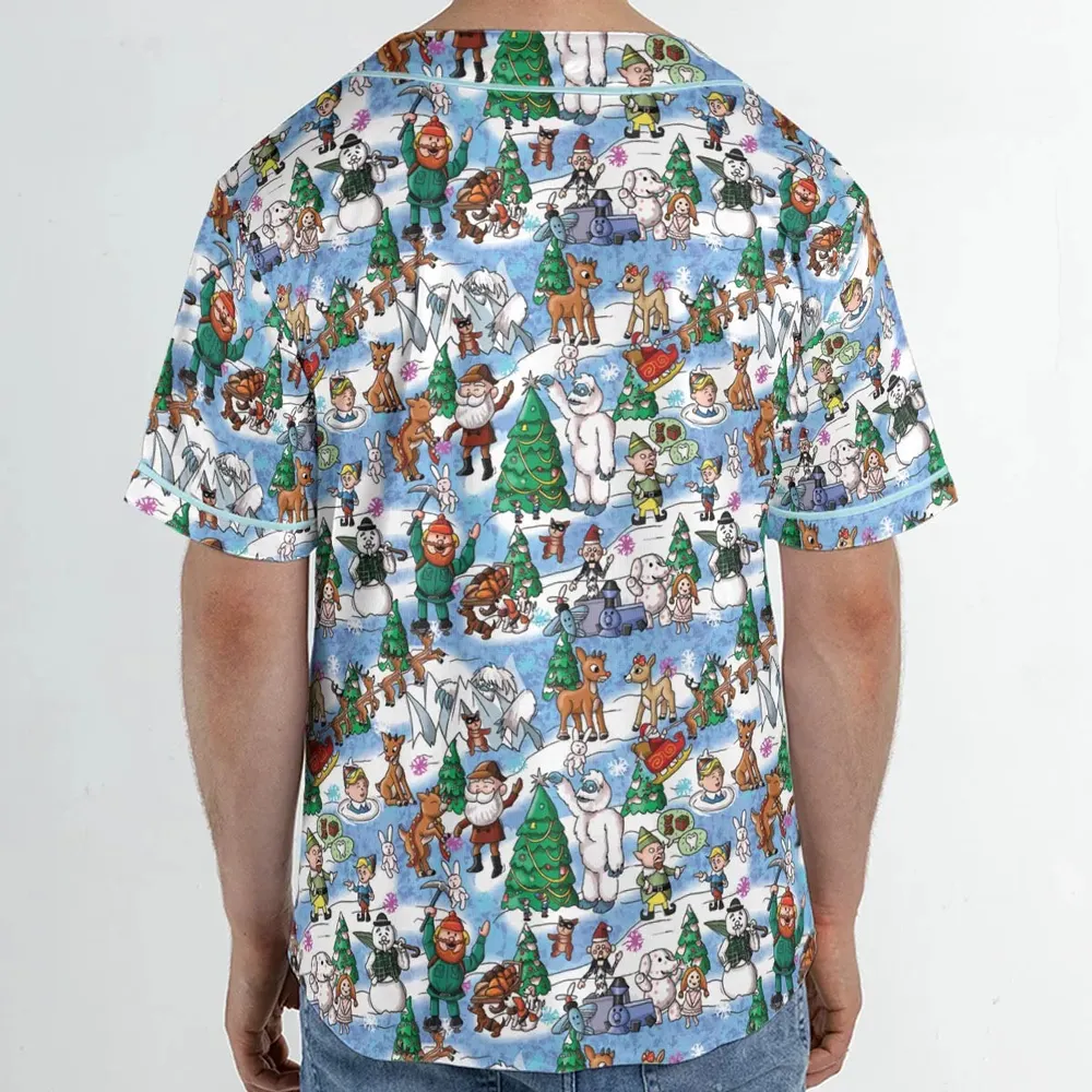 Snowland Rudolph the Red-Nosed Reindeer Unisex Baseball Jersey - 2