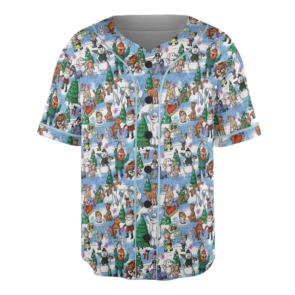 Snowland Rudolph the Red-Nosed Reindeer Unisex Baseball Jersey - 3