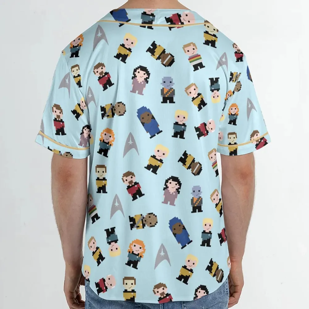 Star Pixel Star Trek Unisex Baseball Jersey - 2