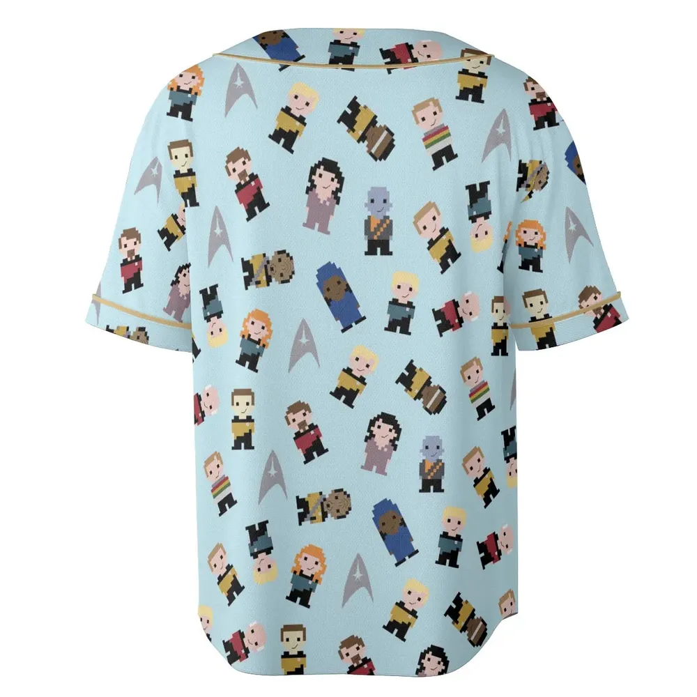 Star Pixel Star Trek Unisex Baseball Jersey - 4