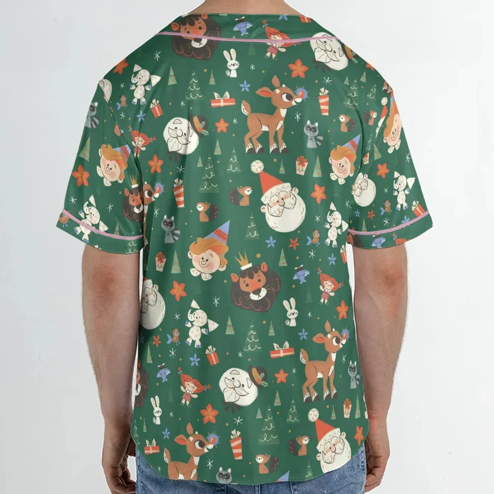 Rudolph The Red Nosed Reindeer Characters Unisex Baseball Jersey - 2