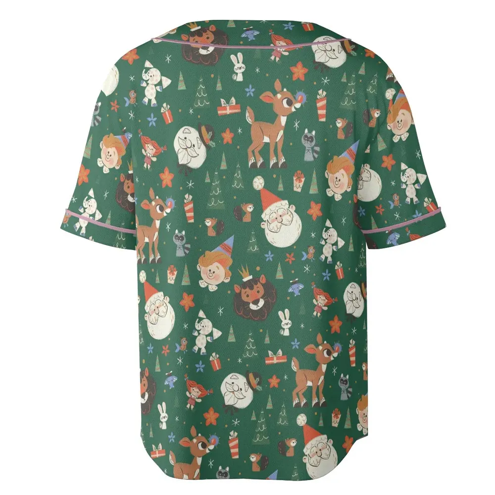 Rudolph The Red Nosed Reindeer Characters Unisex Baseball Jersey - 4