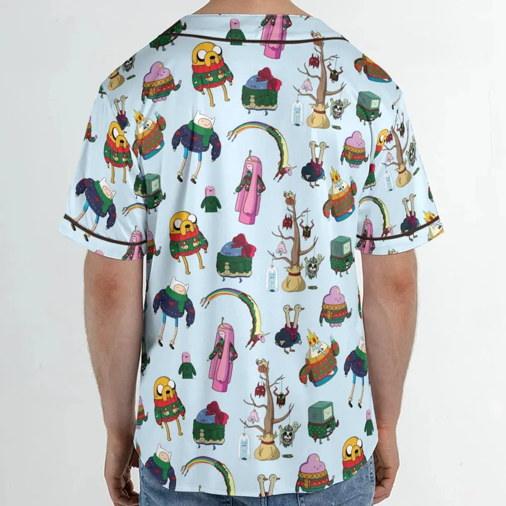 Ugly Sweater Adventure Time Unisex Baseball Jersey - 2