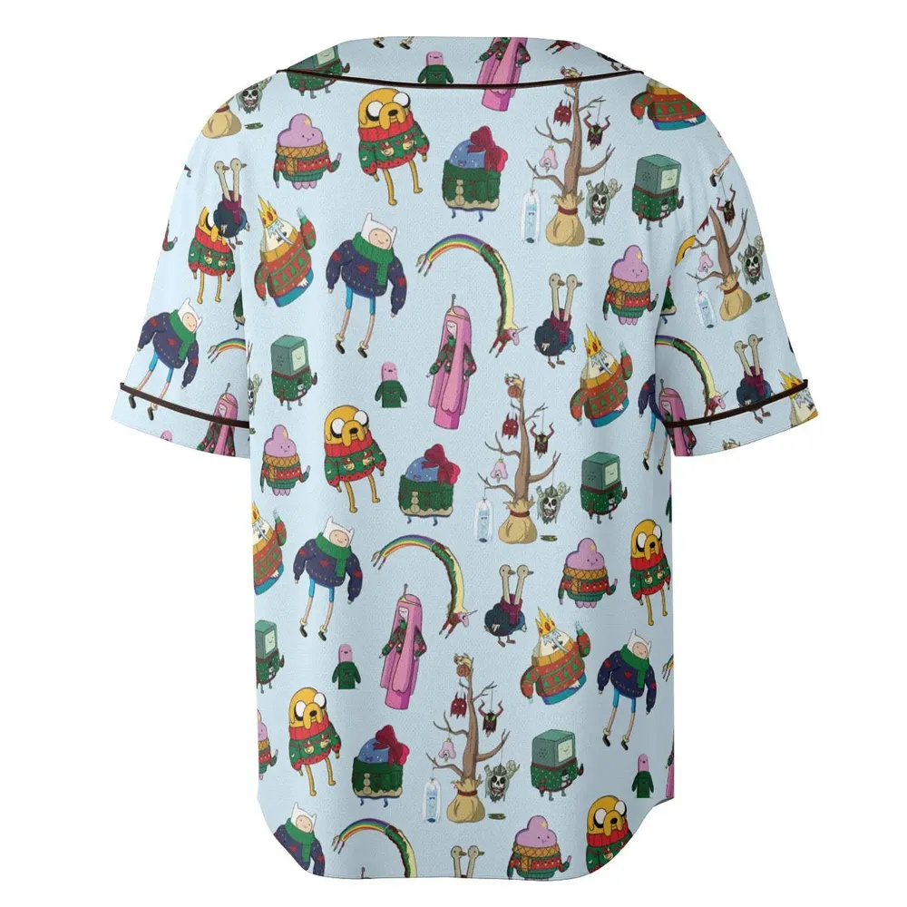 Ugly Sweater Adventure Time Unisex Baseball Jersey - 4