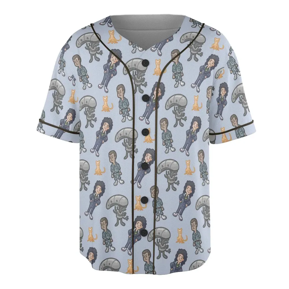 SciFi Chic Alien Unisex Baseball Jersey - 3