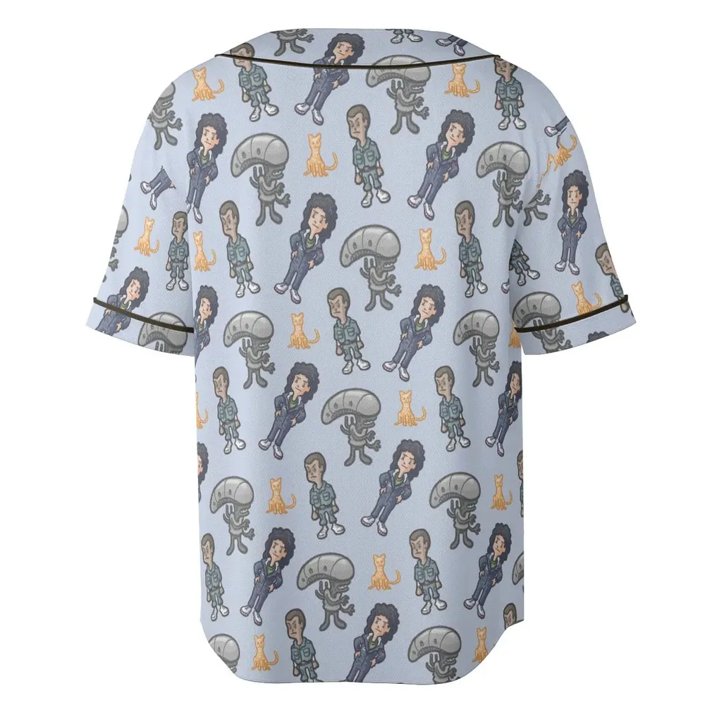 SciFi Chic Alien Unisex Baseball Jersey - 4