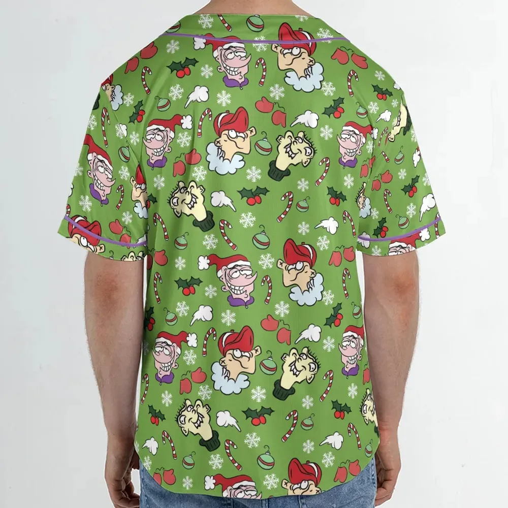 Holiday Mischief Ed Edd n Eddy Unisex Baseball Jersey - 2