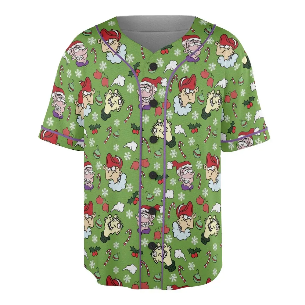 Holiday Mischief Ed Edd n Eddy Unisex Baseball Jersey - 3