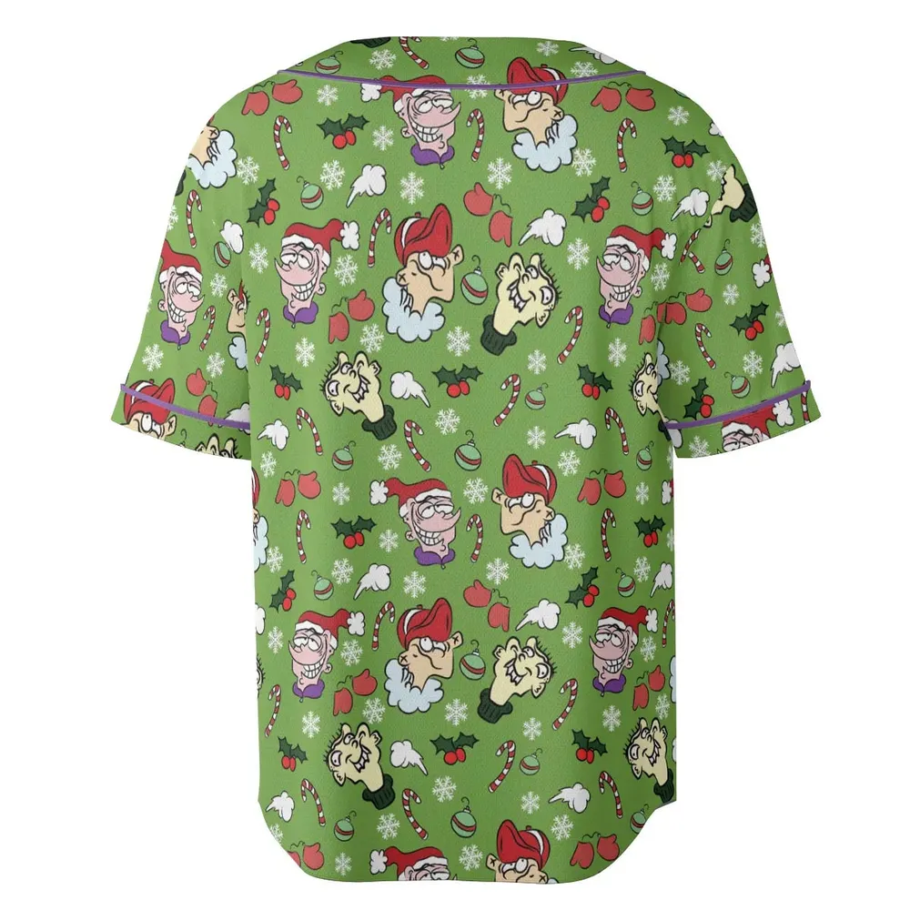 Holiday Mischief Ed Edd n Eddy Unisex Baseball Jersey - 4