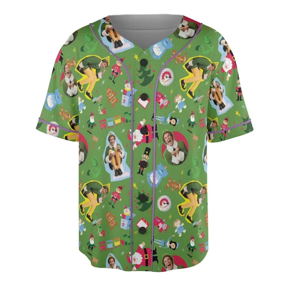 Santa Know Him Elf Unisex Baseball Jersey - 3