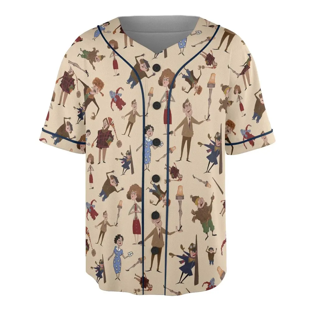 A Christmas Story Characters Unisex Baseball Jersey - 3