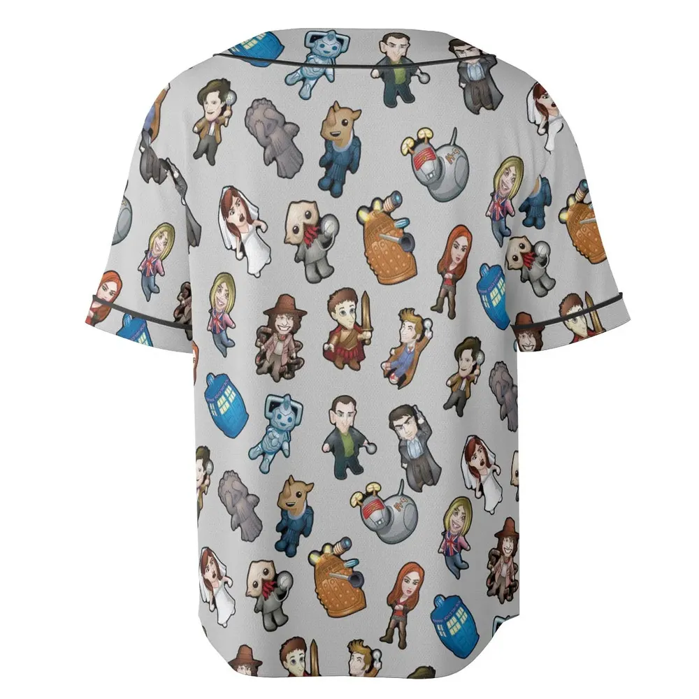Cartoon Who Doctor Who Unisex Baseball Jersey - 4
