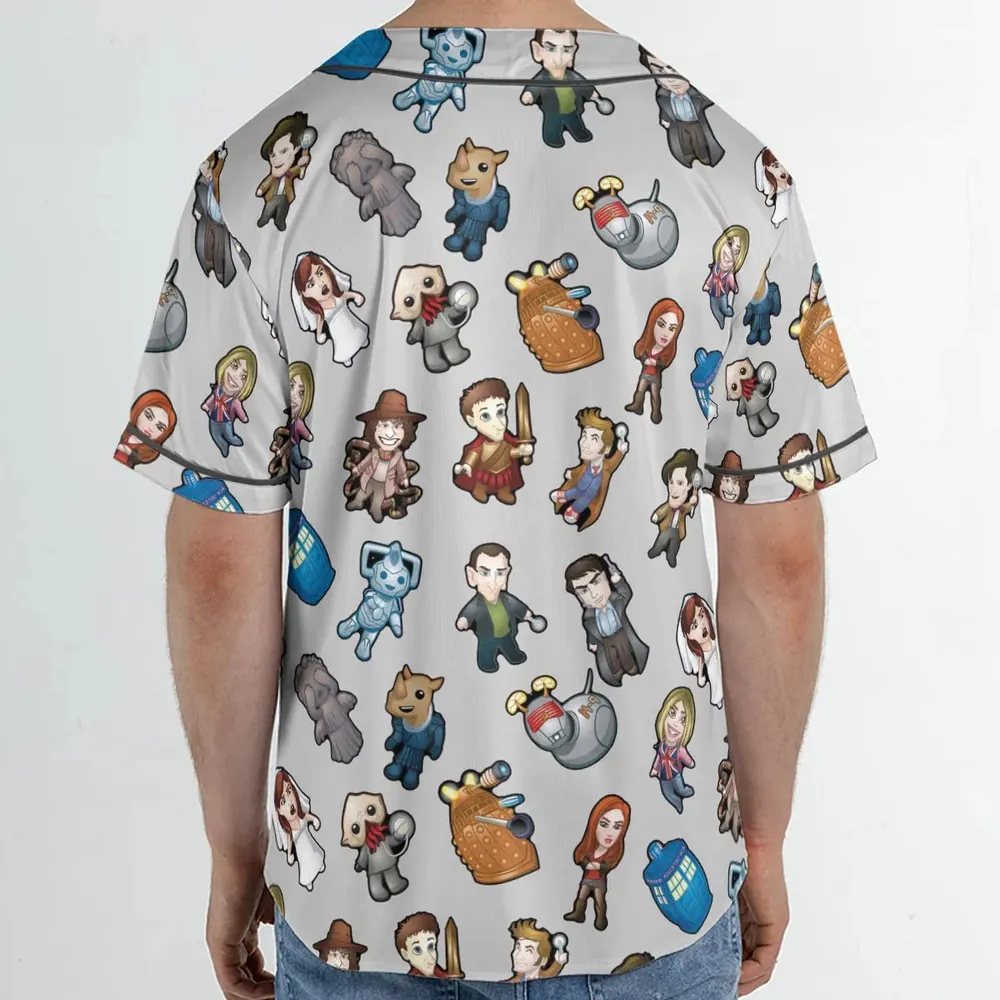 Cartoon Who Doctor Who Unisex Baseball Jersey - 2